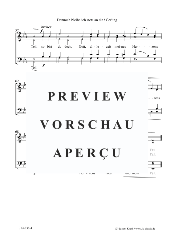 gallery: Dennoch bleibe ich stets an dir, , Gemischter Chor