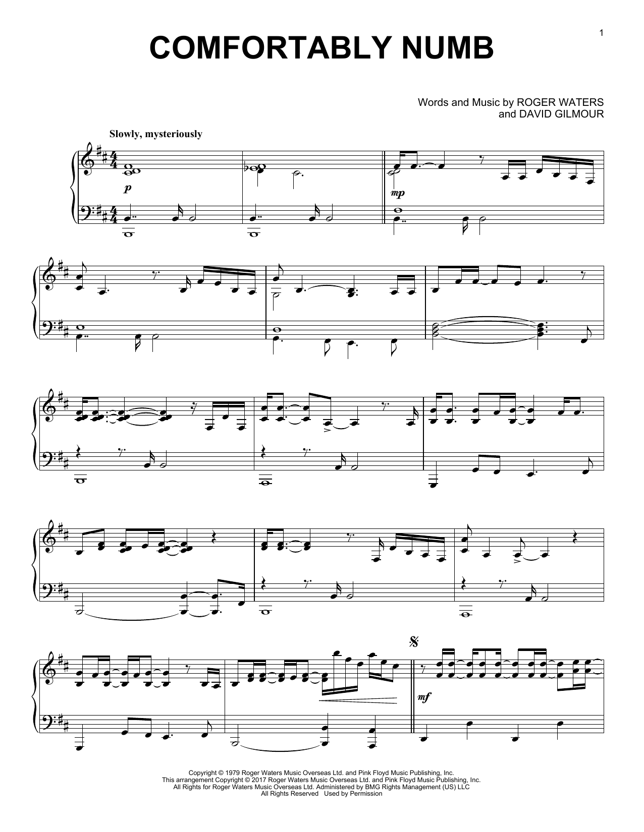 Product gallery: Page 1 of 1 Comfortably Numb, Pink Floyd