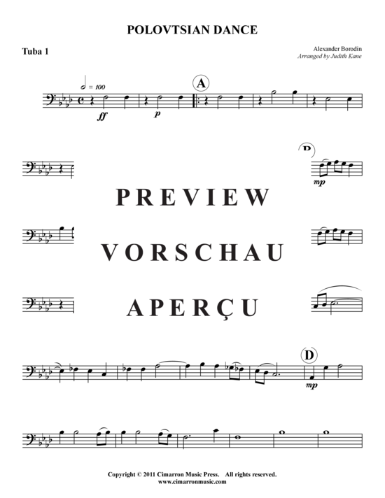 Product gallery: Page 13 of 16 Polovtsian Dance , , (Tuba Quartet: 2x Baritone, 2xTuba)