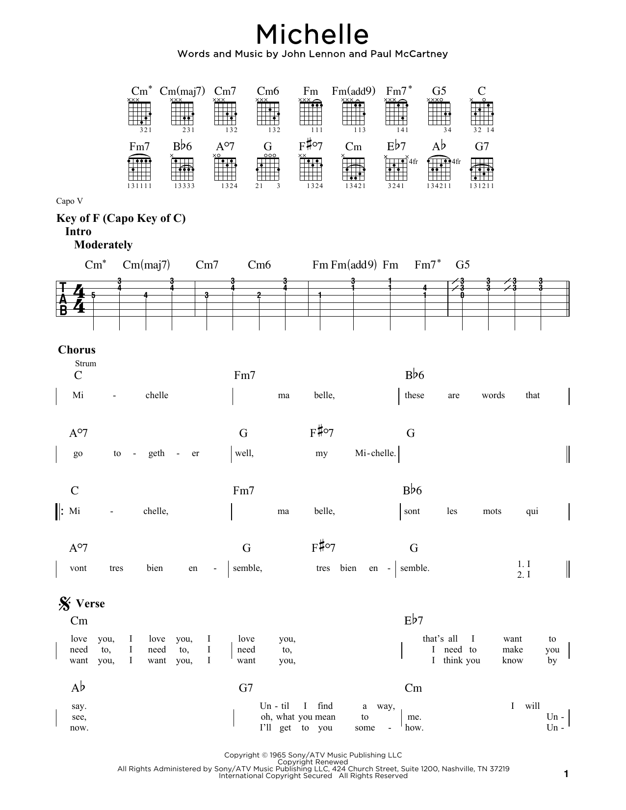 Produktgalerie: Seite 1 von 1 Michelle, The Beatles, Gitarre