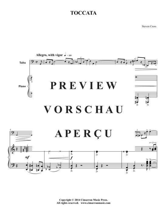 Product gallery: Page 2 of 15 Toccata , , (tuba + piano)