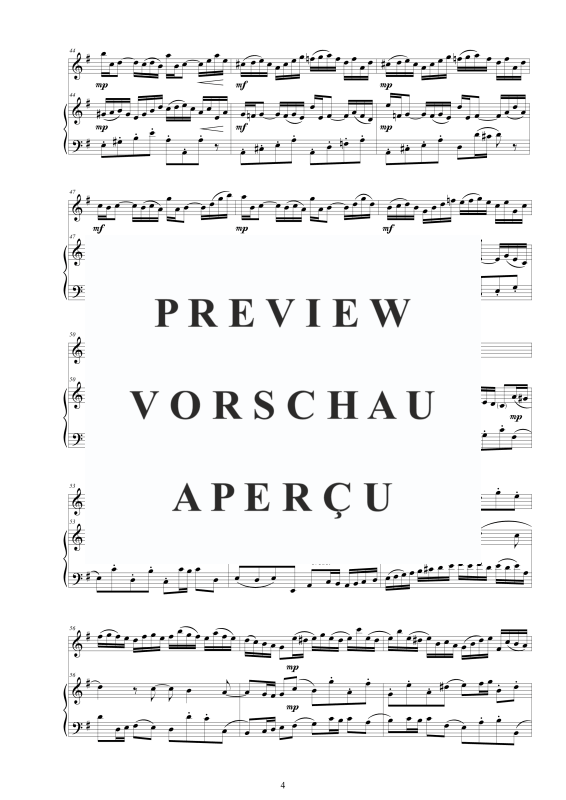 Produktgalerie: Seite 5 von 11 Flöten Sonate Nr. 6 in G-Dur BWV 1019, , Flöte und Cembalo/Klavier