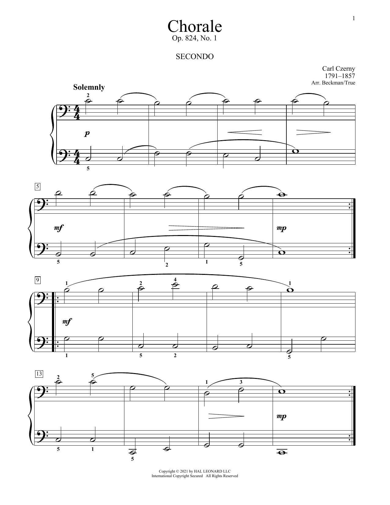 Produktbild zu: Chorale, Op. 824 No. 1