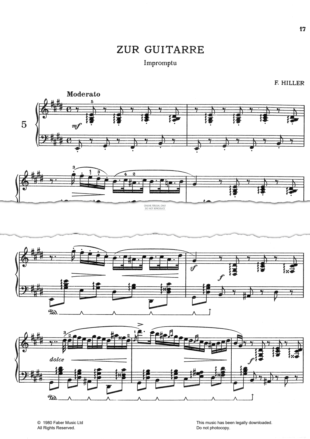 gallery: Zur Gitarre, Op.97, Ferdinand Hiller, Klavier