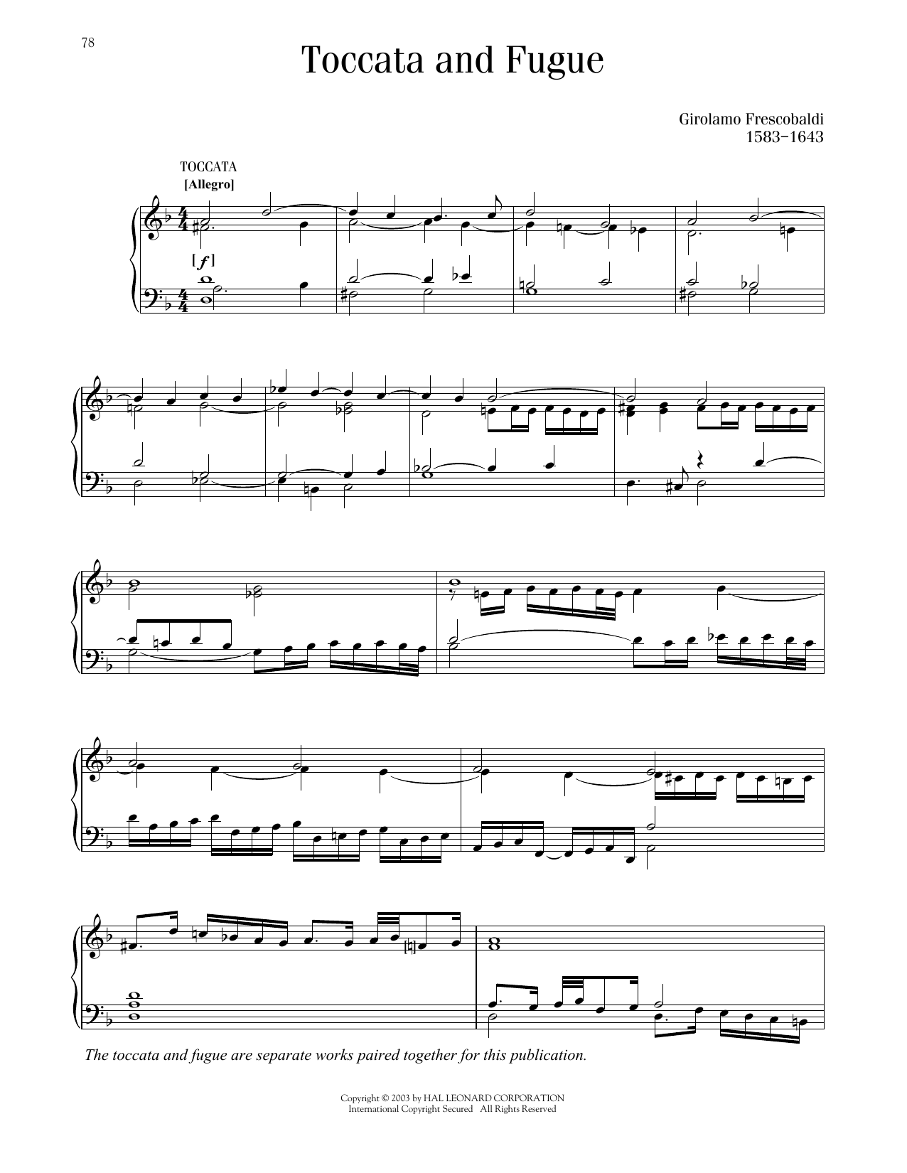 Produktbild zu: Toccata And Fugue