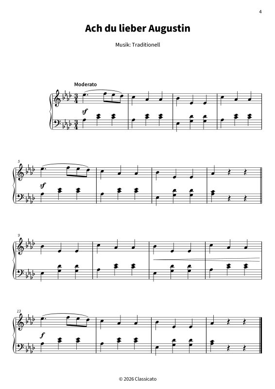 Product gallery: Page 1 of 11 Ach du lieber Augustin op. 115 - Charakterstücke im Stil berühmter Meister, , Solo Piano
