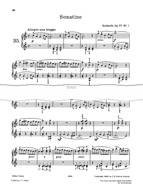 Produktgalerie: Seite 1 von 1 Sonatine, Op. 57, Nr. 1, Adolf Ruthardt, Klavier