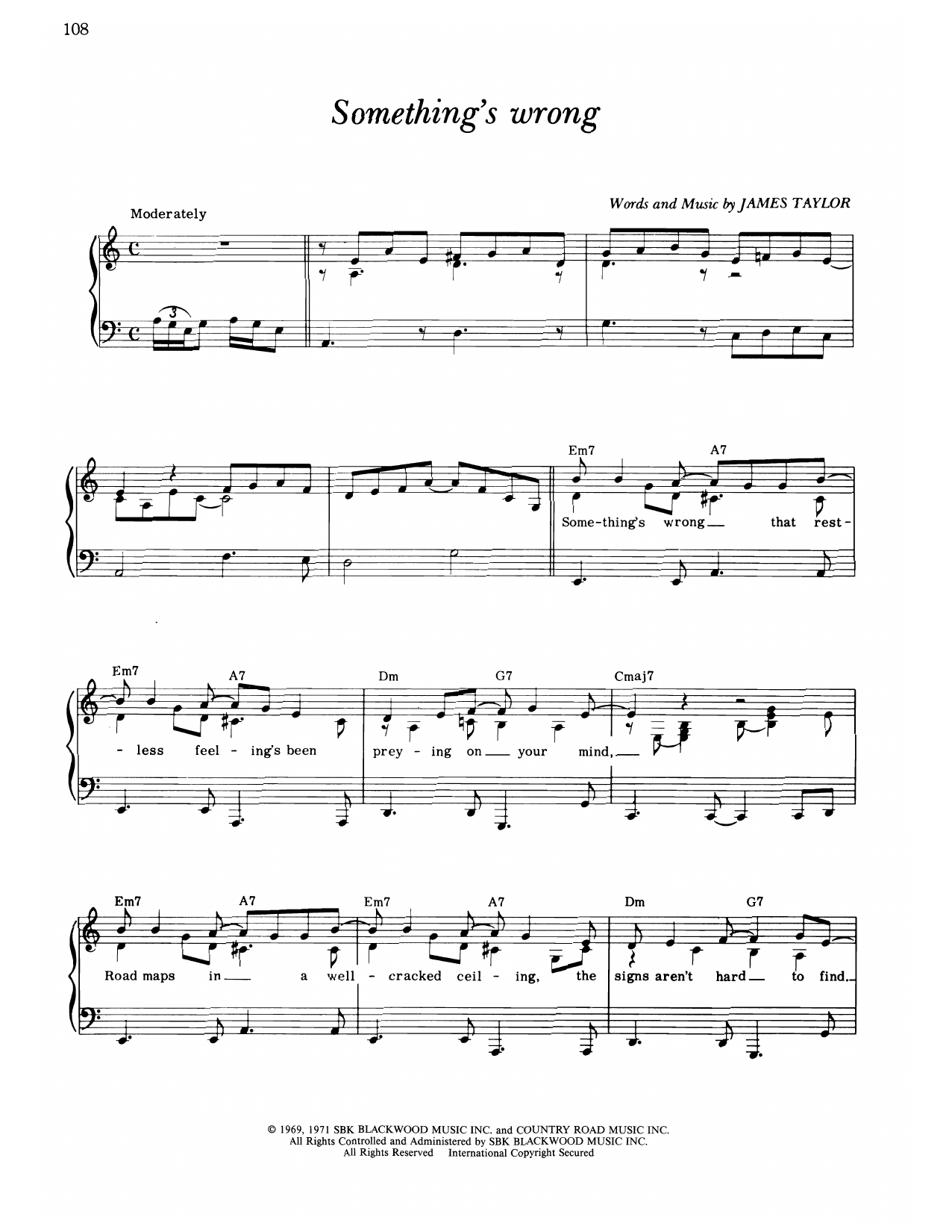 Produktgalerie: Seite 1 von 1 Something's Wrong, James Taylor, Gesang, Gitarre, Klavier