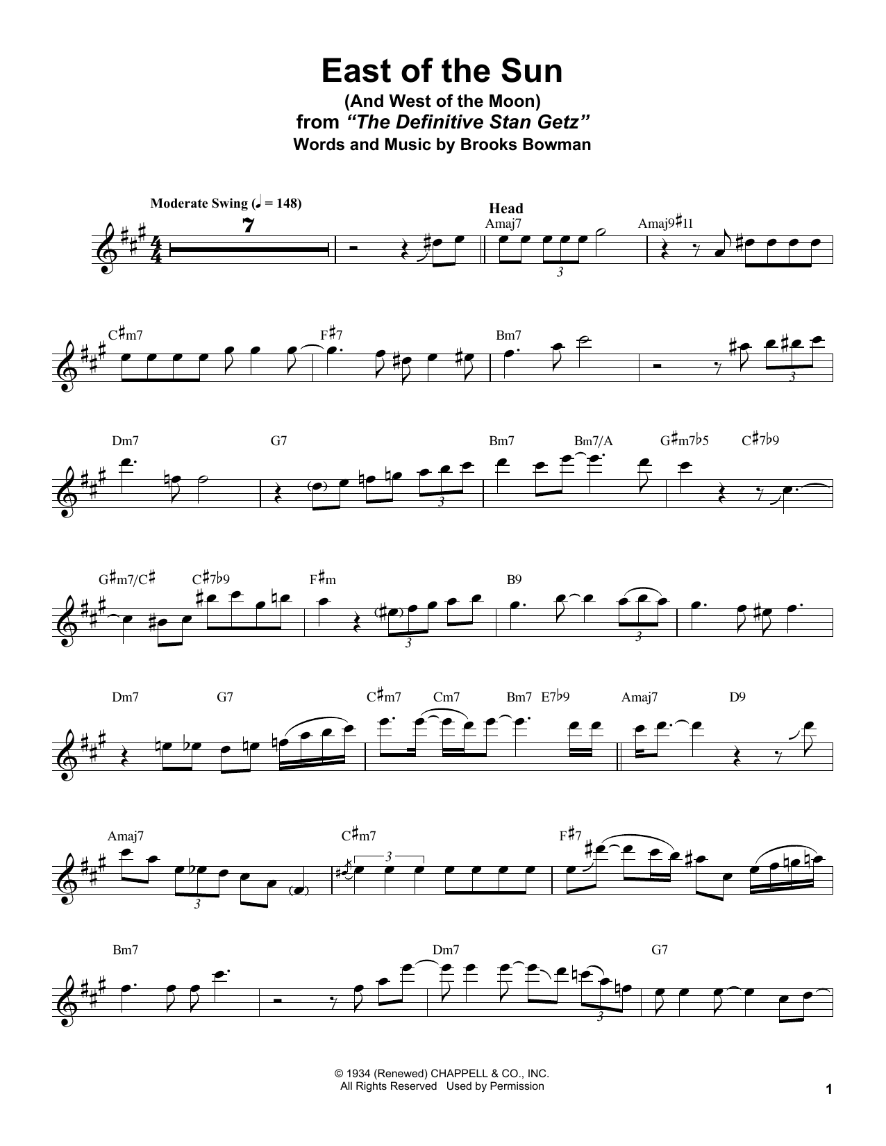 Product gallery: Page 1 of 1 East Of The Sun (And West Of The Moon), Stan Getz