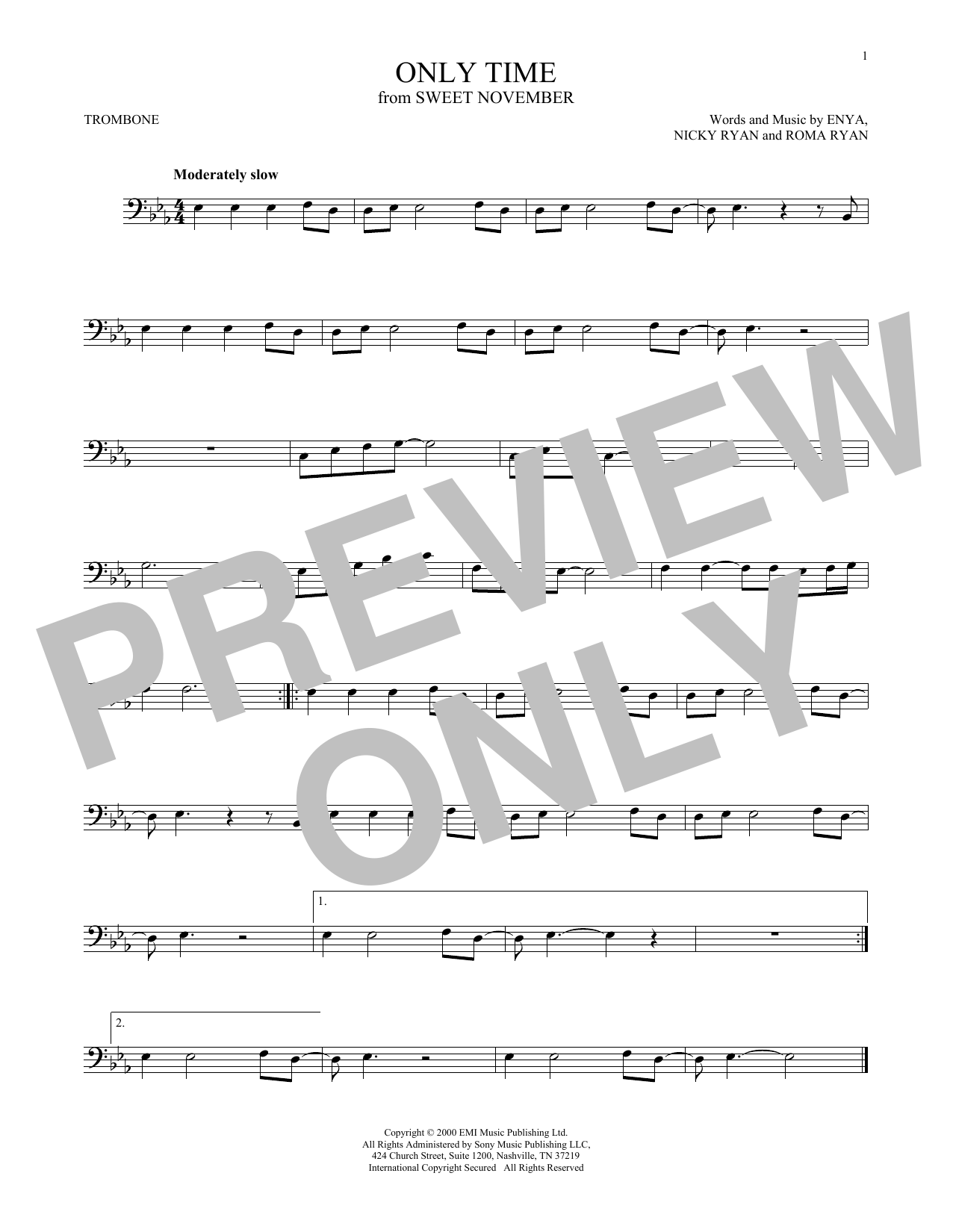 Product gallery: Page 1 of 1 Only Time, Enya