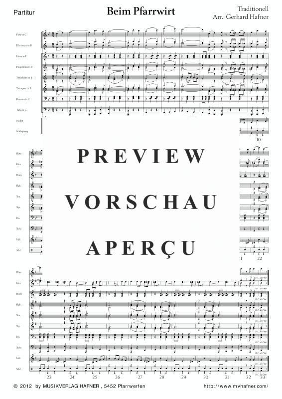 Product gallery: Page 5 of 11 Beim Pfarrwirt - Walzer, , (large wind orchestra)