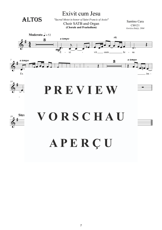 Produktgalerie: Seite 8 von 10 Exivit cum Jesu - St. Francis of Assisi, , Gemischter Chor und Orgel