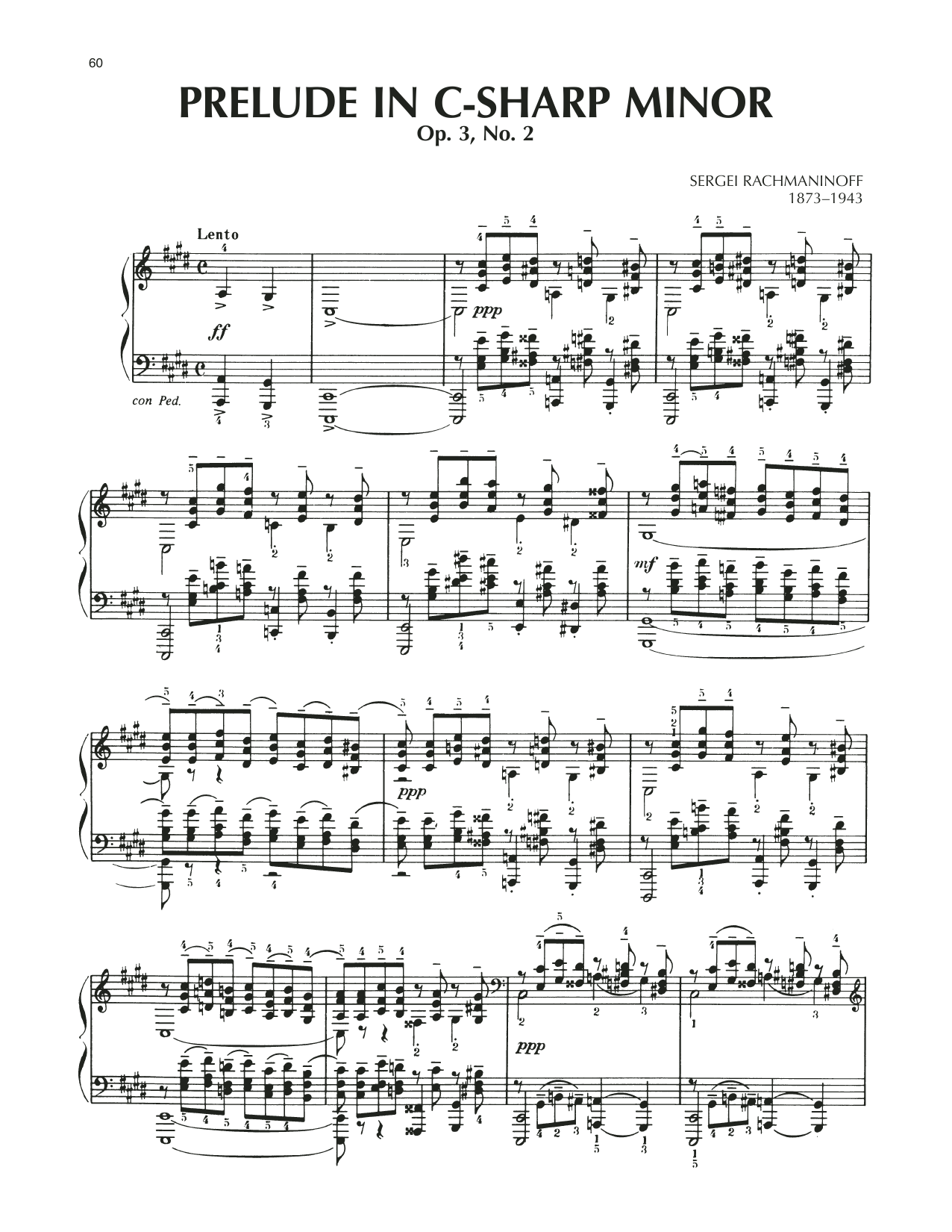Product gallery: Page 1 of 1 Prelude In C-Sharp Minor, Op. 3, No. 2, Sergei Rachmaninoff