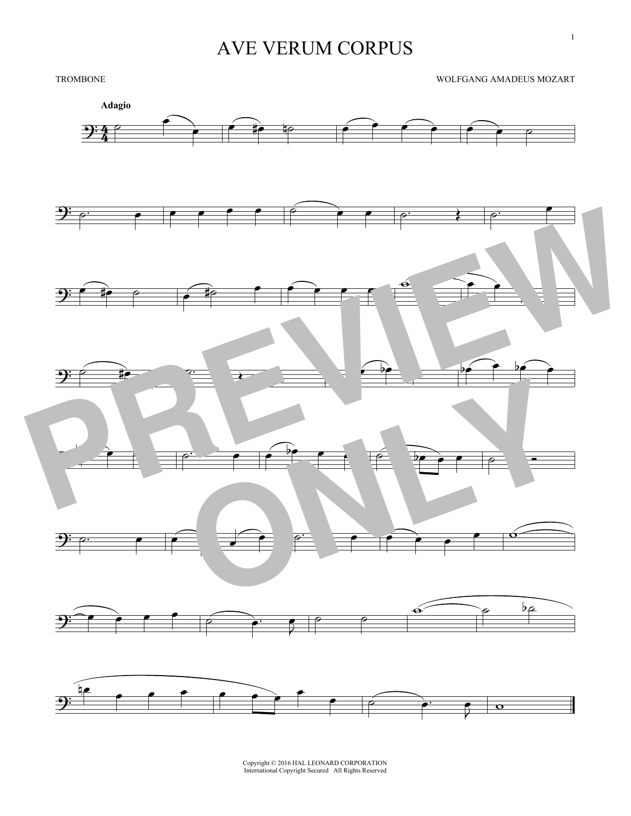 Product gallery: Page 1 of 1 Ave Verum Corpus, K618 (Jesu, Word Of God Incarnate), Wolfgang Amadeus Mozart