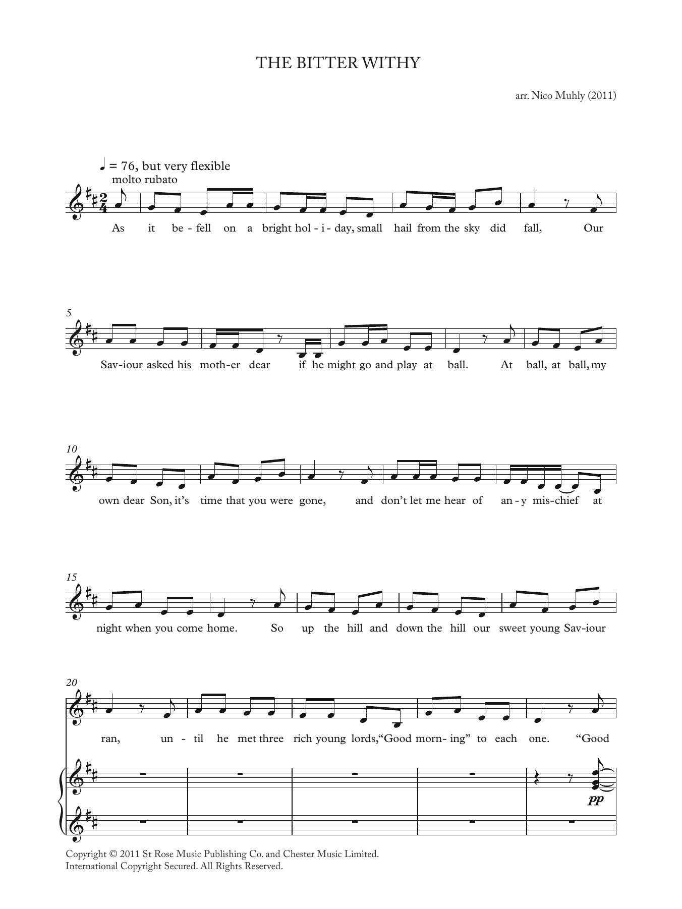 Product picture to: The Bitter Withy (from 'Four Traditional Songs')
