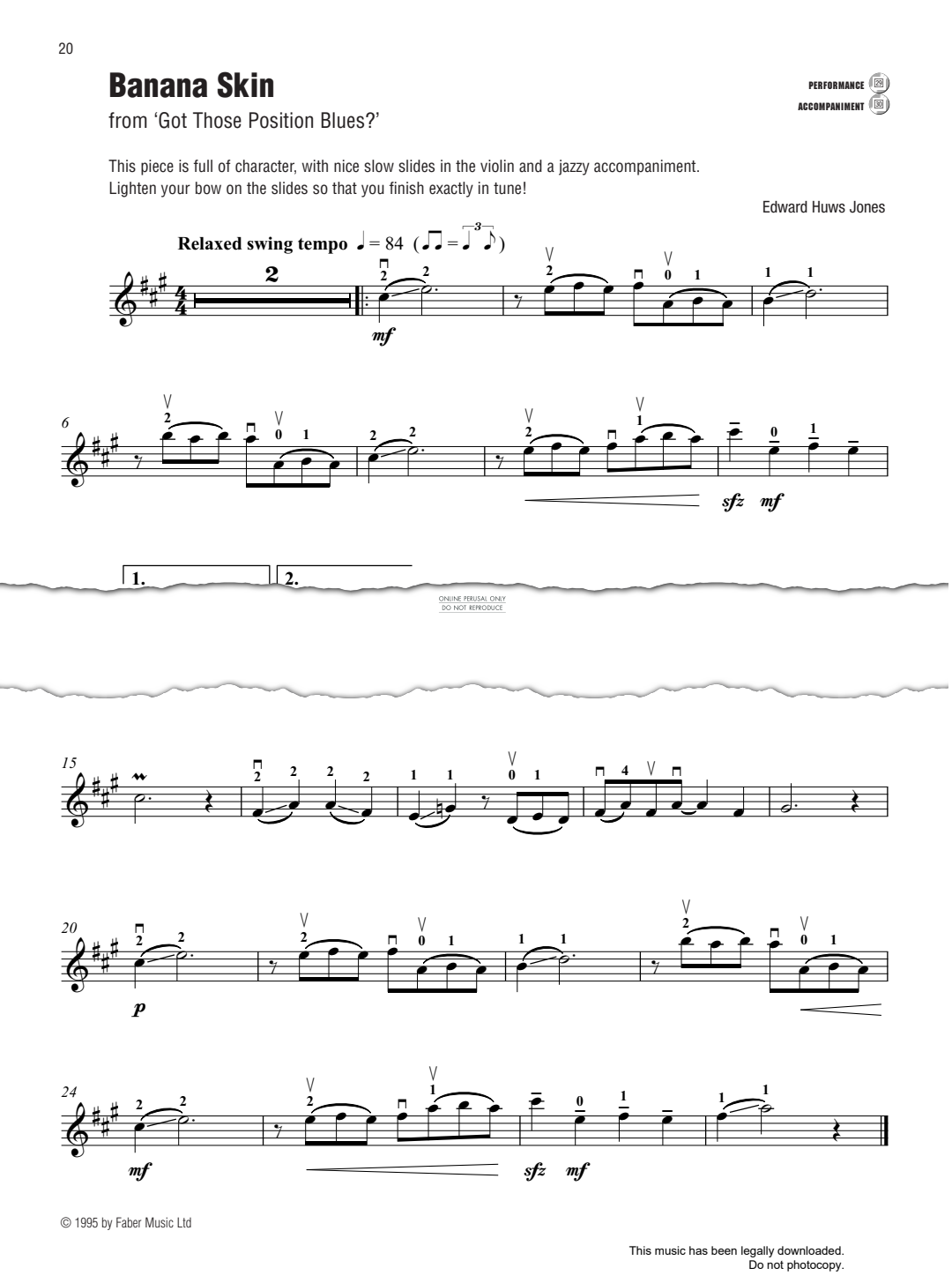 Produktgalerie: Seite 1 von 1 Banana Skin (from 'Got Those Position Blues?'), Edward Huws Jones, Klavier, Violine