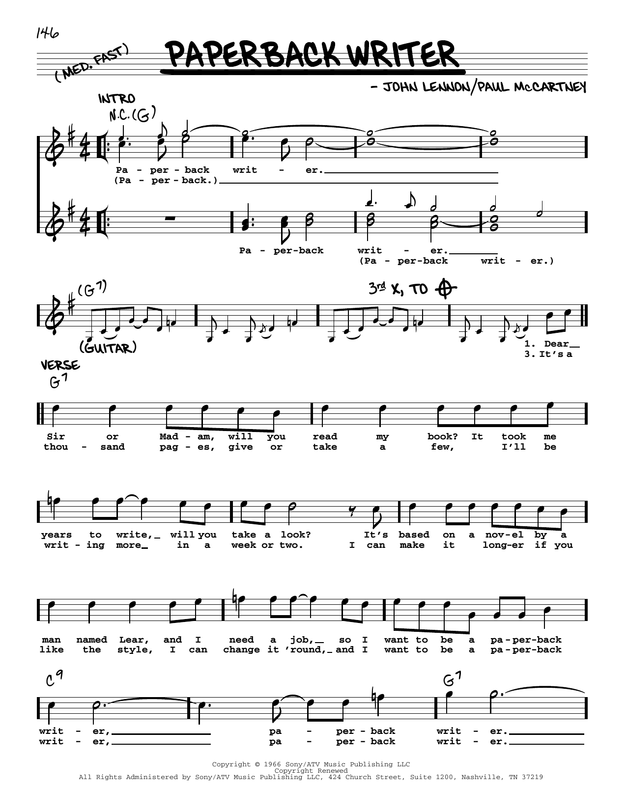 Product picture to: Paperback Writer [Jazz version]