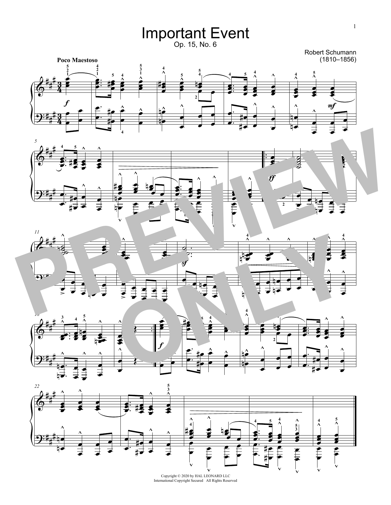 Product picture to: Important Event, Op. 15, No. 6