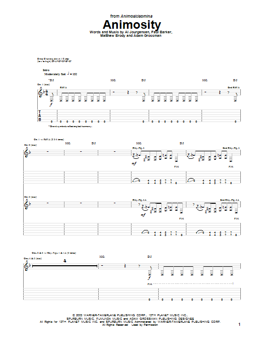 Produktgalerie: Seite 1 von 1 Animosity, Ministry, Gitarre