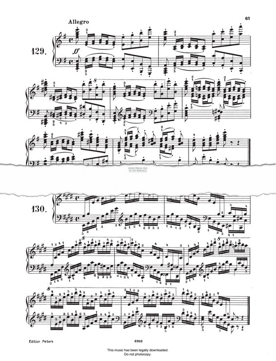 Produktgalerie: Seite 1 von 1 Study (Op. 821, No.130), Carl Czerny, Klavier