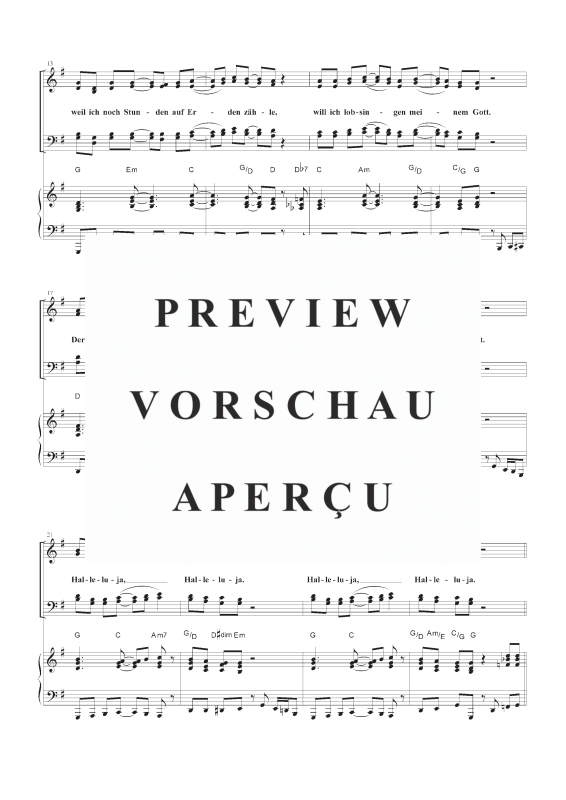 gallery: Lobe den Herren, o meine Seele EG 303, , Gemischter Chor und Klavier