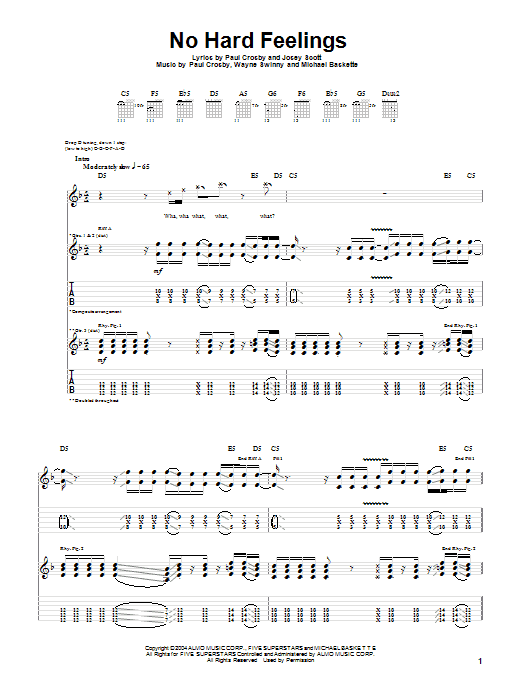 Produktgalerie: Seite 1 von 1 No Hard Feelings, Saliva, Gitarre
