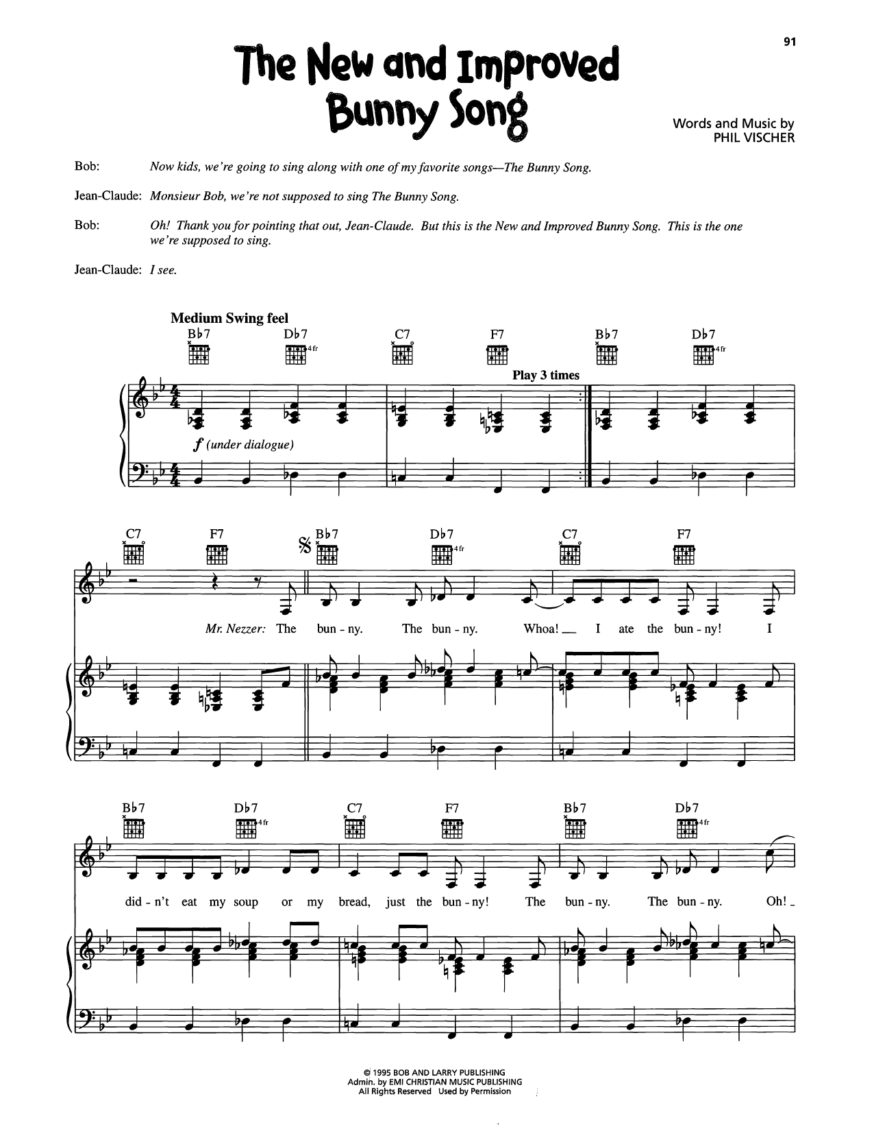 Produktgalerie: Seite 1 von 1 The New And Improved Bunny Song, VeggieTales, Gesang, Gitarre, Klavier