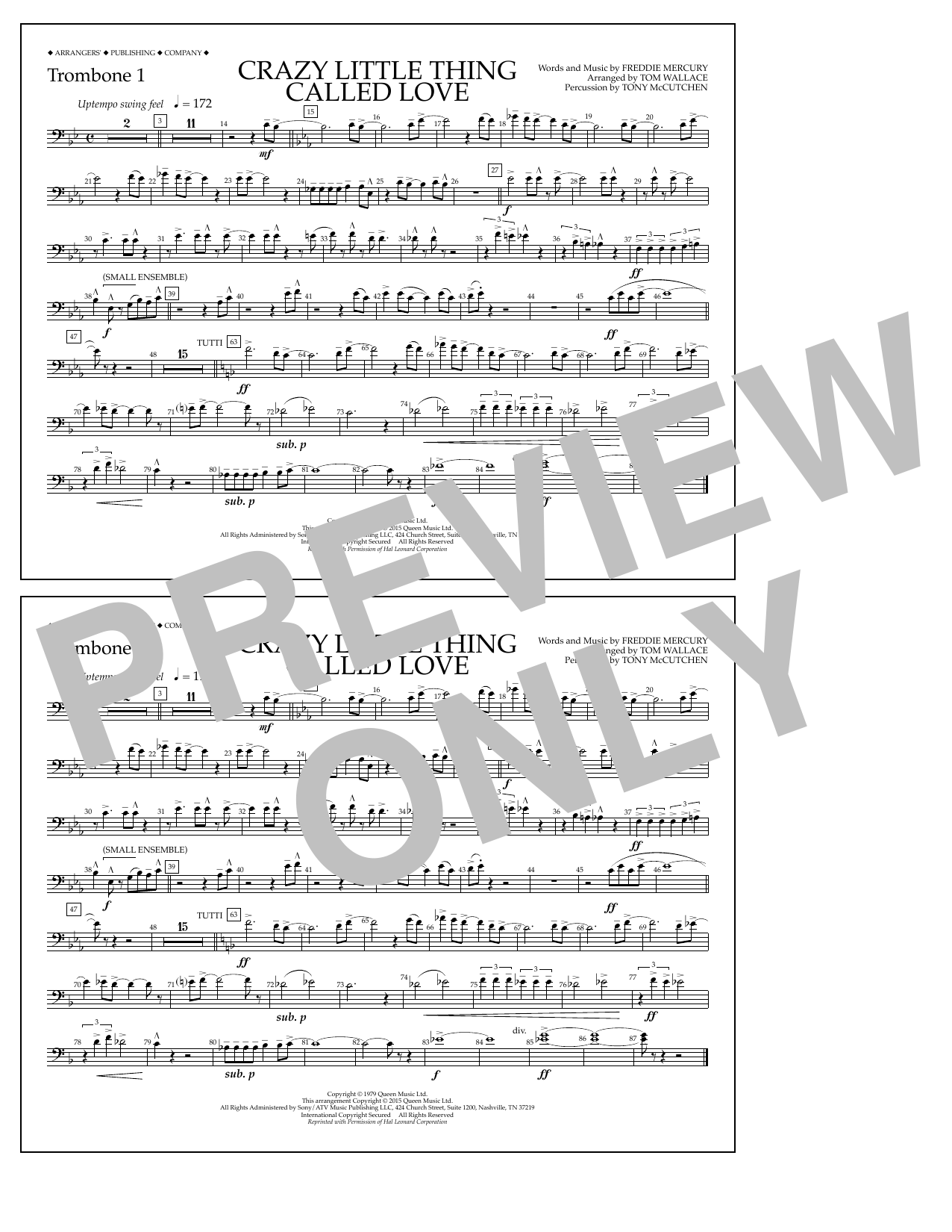 Produktbild zu: Crazy Little Thing Called Love - Trombone 1