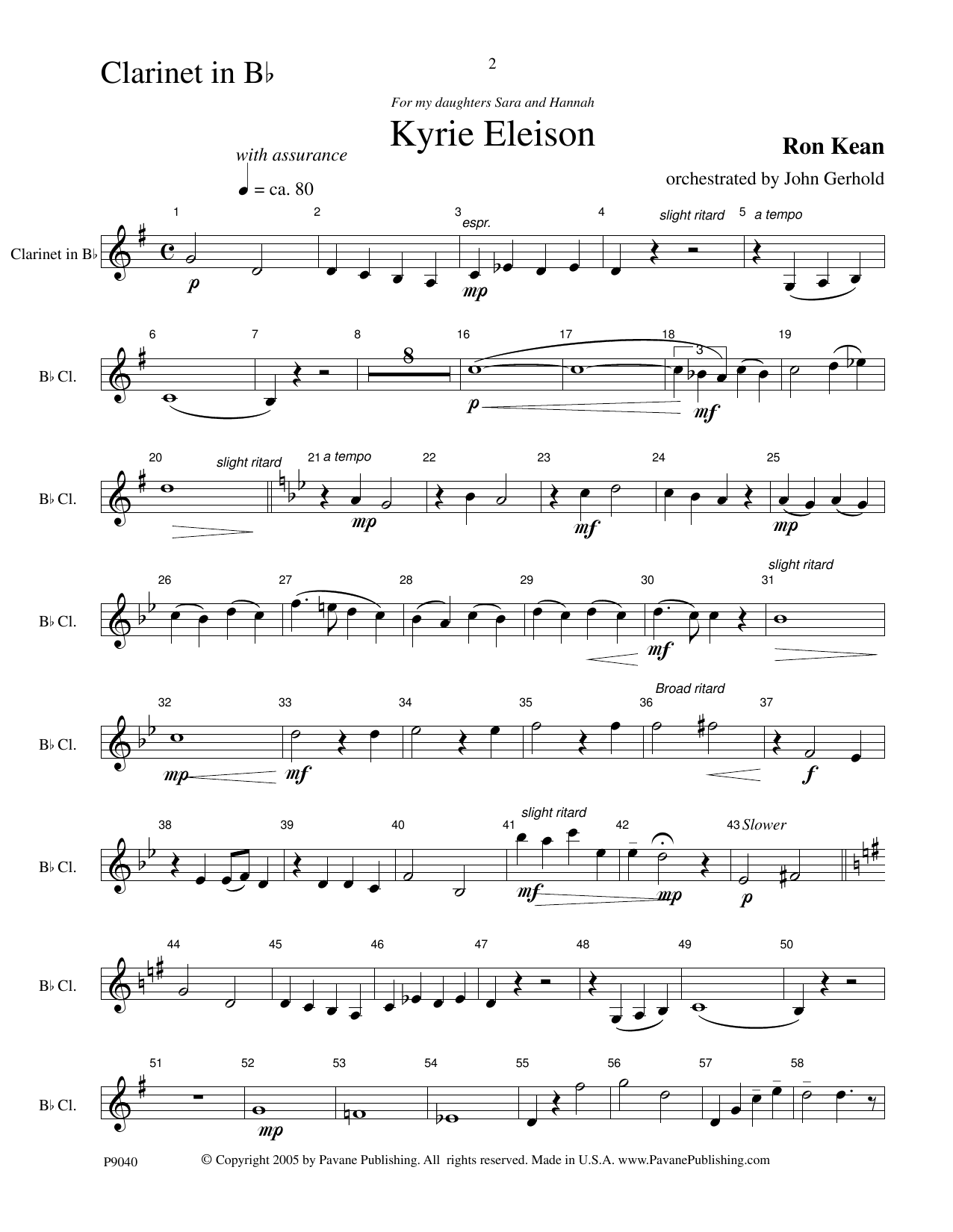 Product picture to: American Mass (Chamber Orchestra) (arr. John Gerhold) - Clarinet in Bb