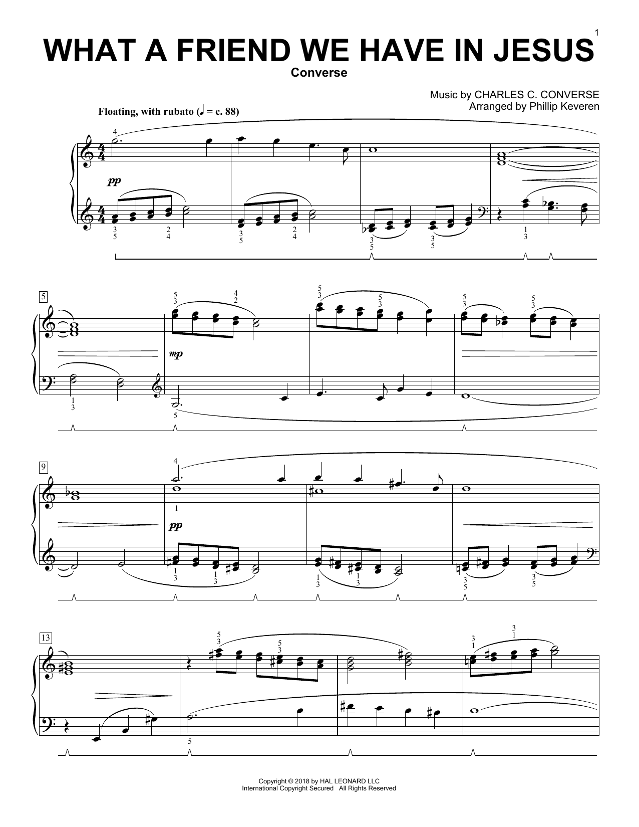 Produktbild zu: What A Friend We Have In Jesus [Classical version] (arr. Phillip Keveren)