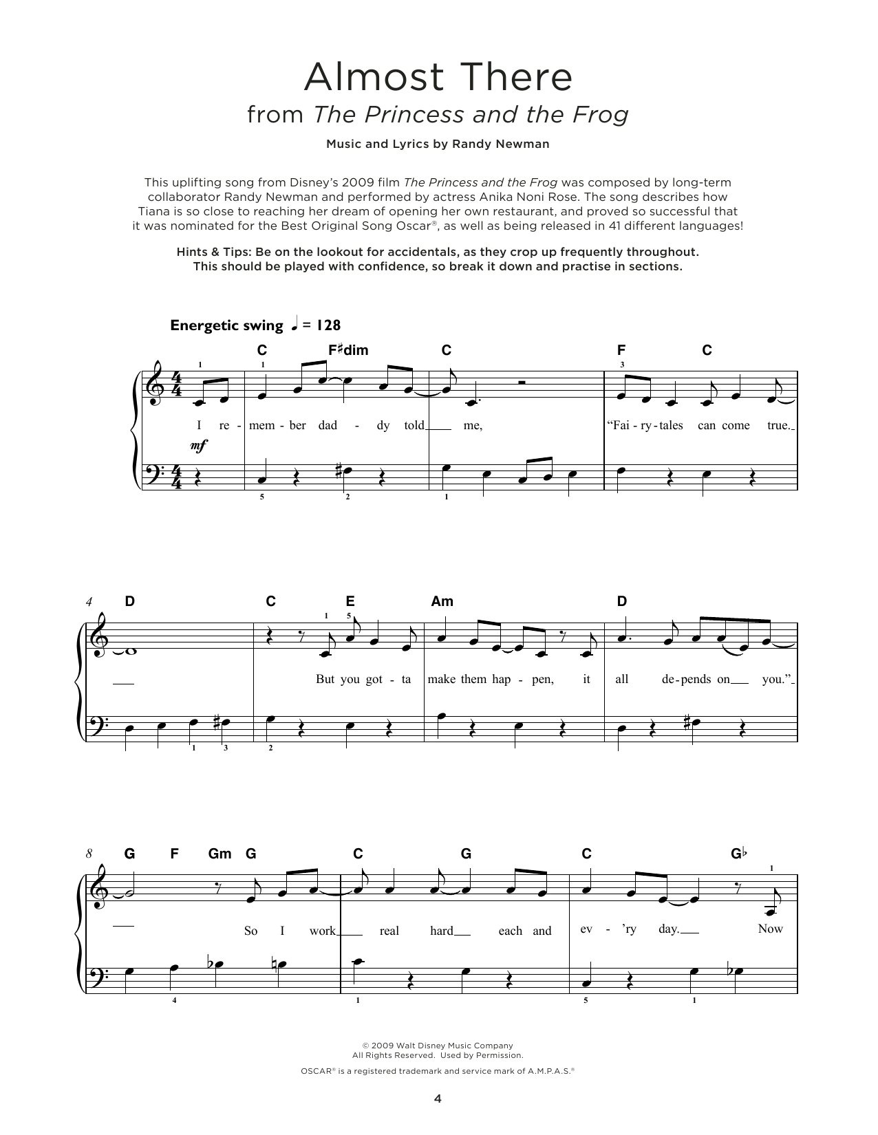 Produktbild zu: Almost There (from The Princess and the Frog)