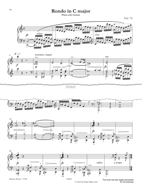 Produktgalerie: Seite 1 von 1 Rondo in C major, Op. 73, Frederic Chopin, Klavier