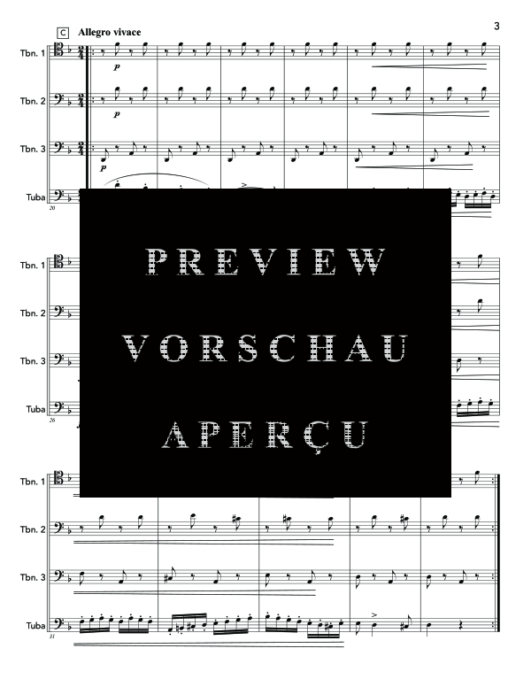 Produktgalerie: Seite 7 von 11 Czardas, , (Blechbläser Quartett 3x Posaune und Tuba/Bass Posaune)