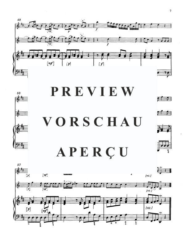 Produktgalerie: Seite 9 von 11 Trio in D-Dur, , Violine, Horn und Klavier/Cembalo BC