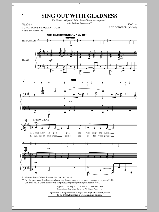 Produktbild zu: Sing Out With Gladness