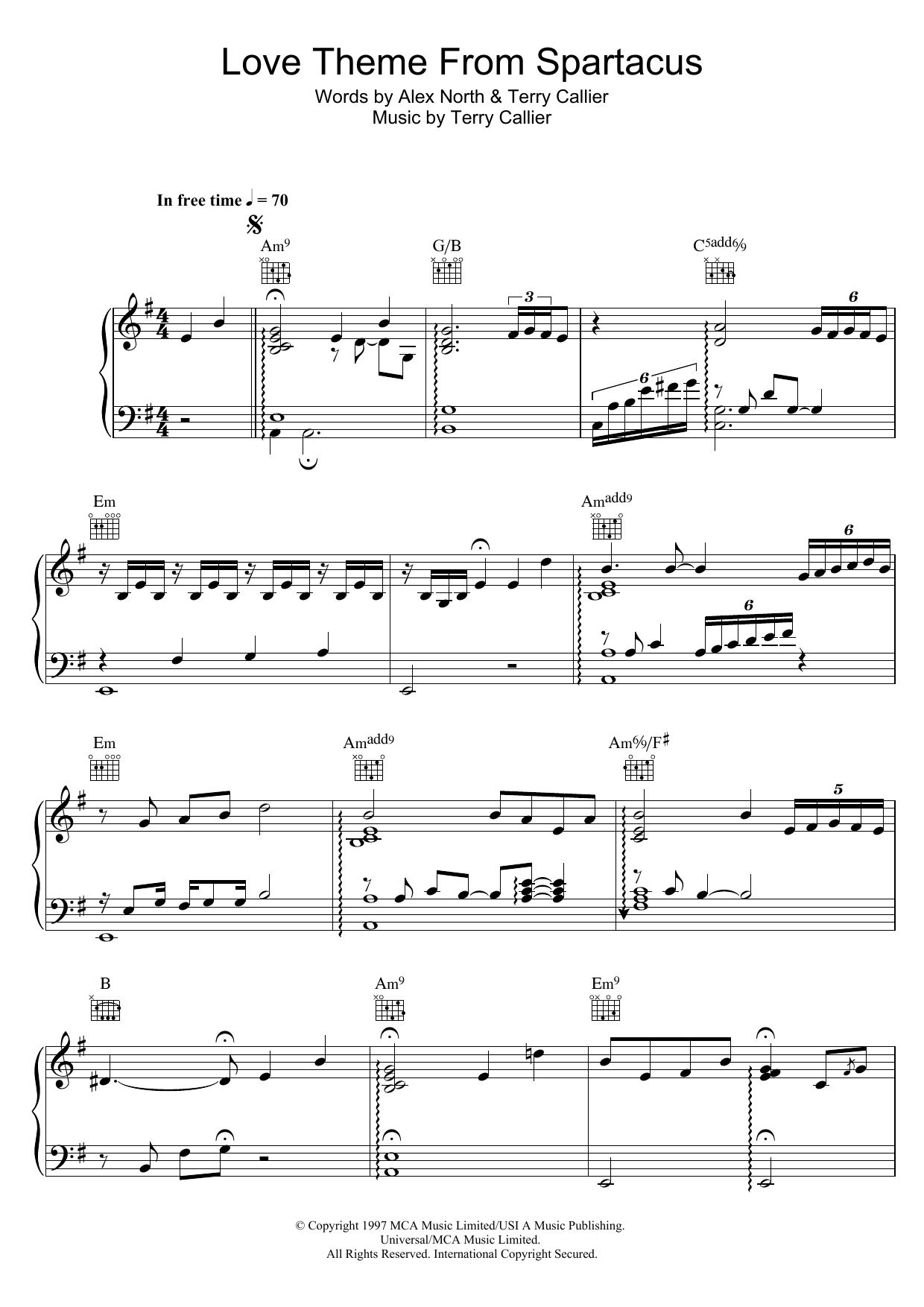 Produktbild zu: Love Theme From Spartacus