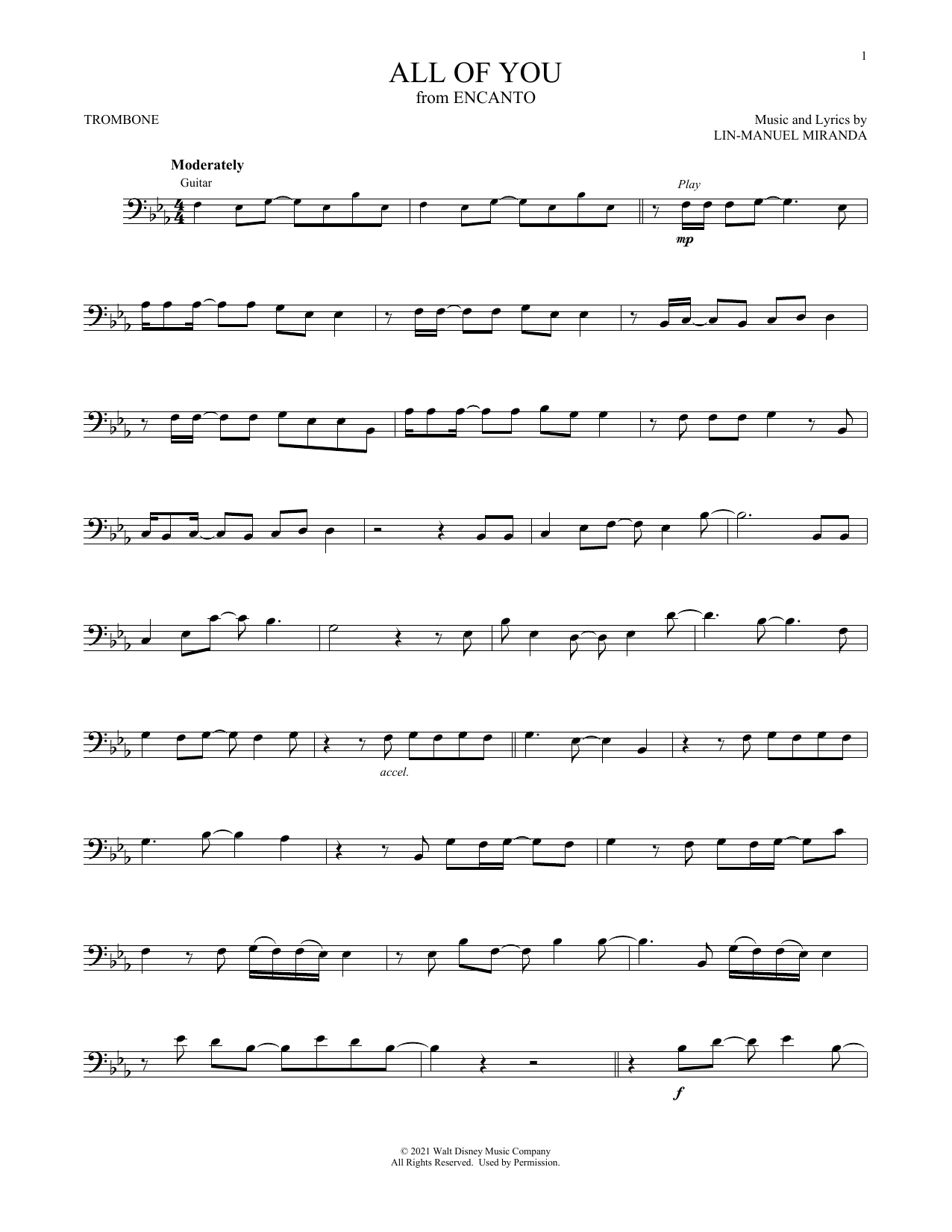 Product gallery: Page 1 of 1 All Of You (from Encanto), Lin-Manuel Miranda