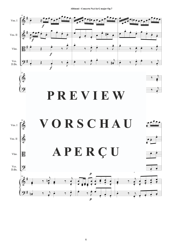 Product gallery: Page 7 of 11 Concerto No.4 in G-Dur Op.7, , String Ensemble and Harpsichord