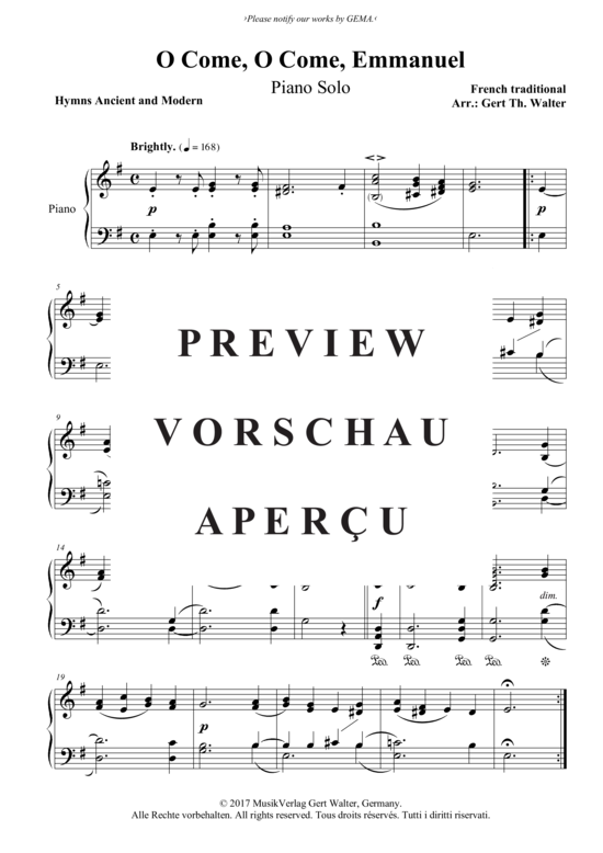 Produktbild zu: O Come, O Come, Emmanuel Traditional