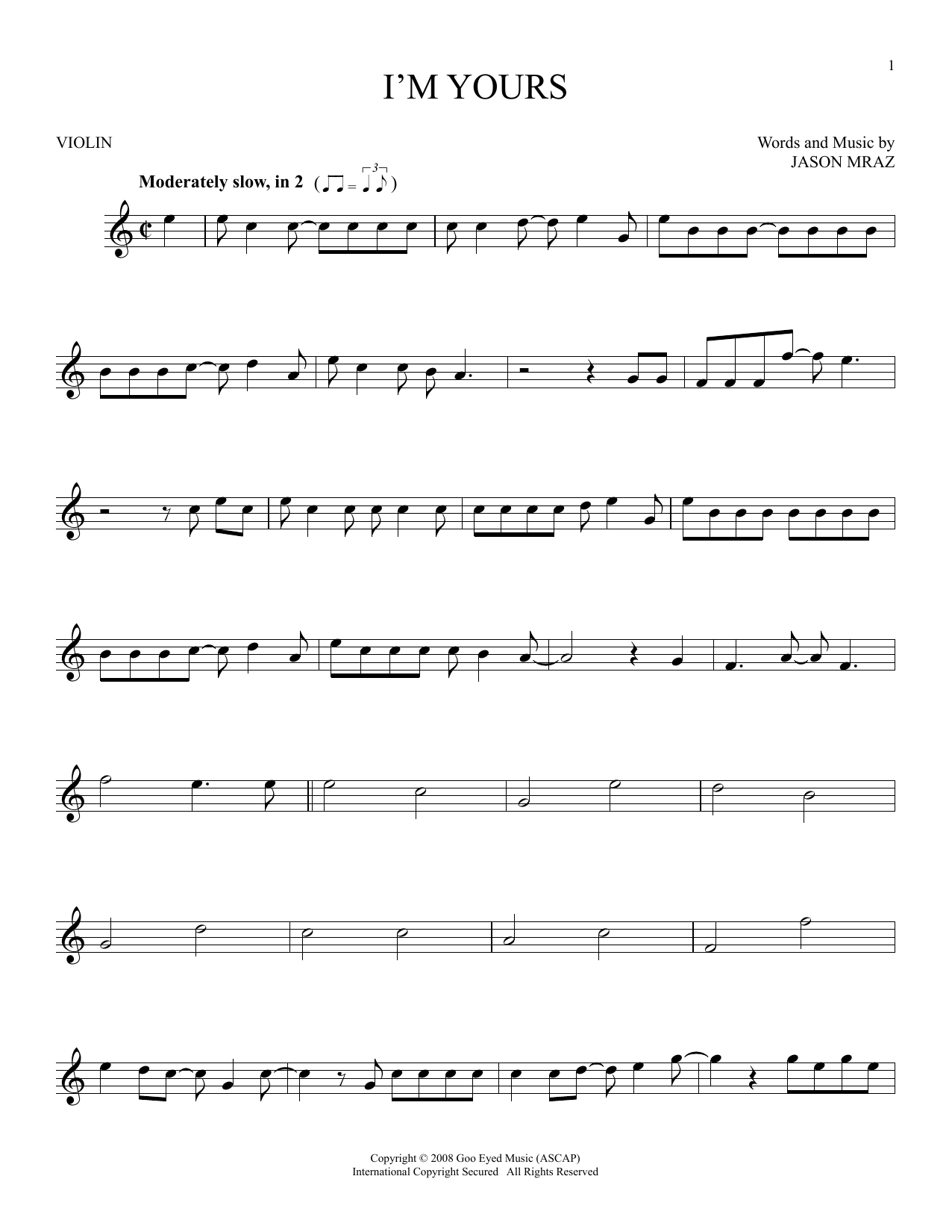 Product gallery: Page 1 of 1 I'm Yours, Jason Mraz