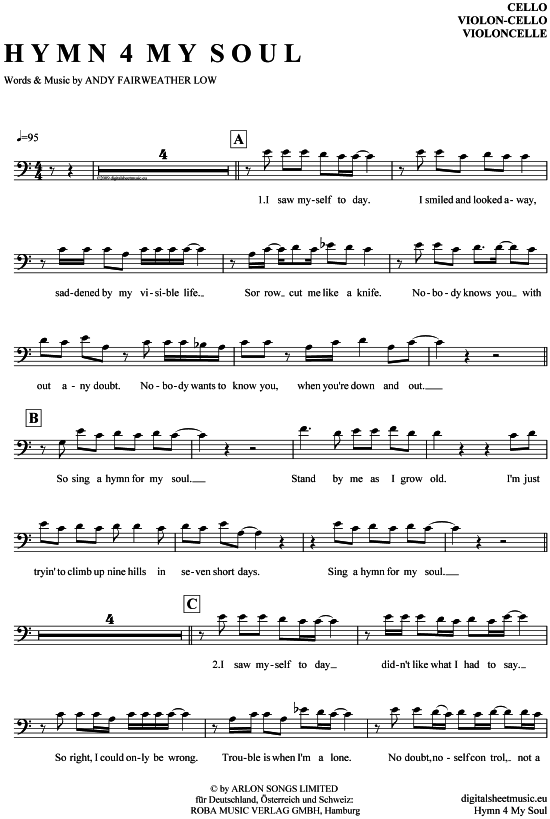 Produktgalerie: Seite 1 von 4 Hymn 4 my soul , Cocker, Joe, (Violon-Cello)