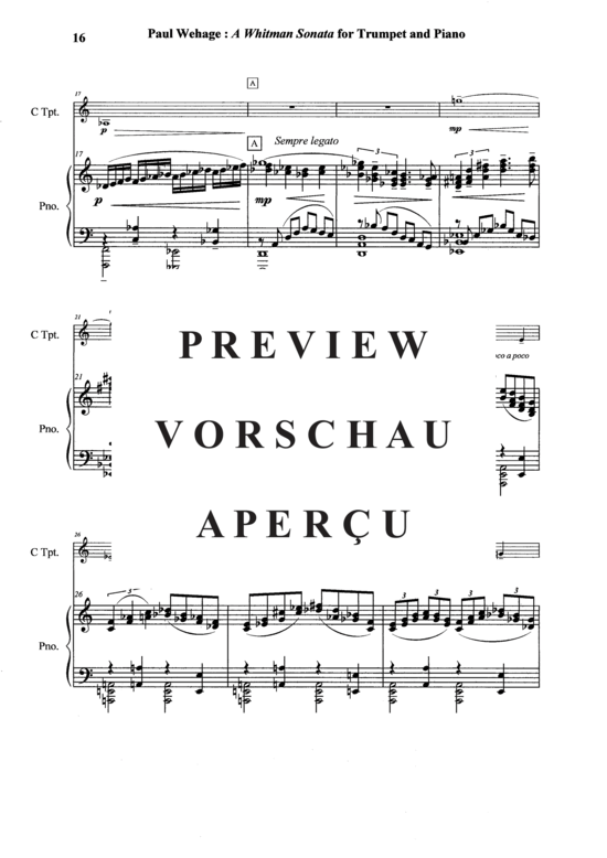 Produktgalerie: Seite 17 von 21 A Whitman Sonata , , (Trompete in B oder C + Klavier)