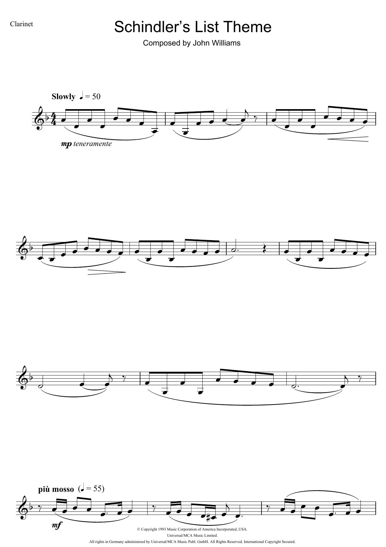 Product gallery: Page 1 of 1 Schindler's List, John Williams