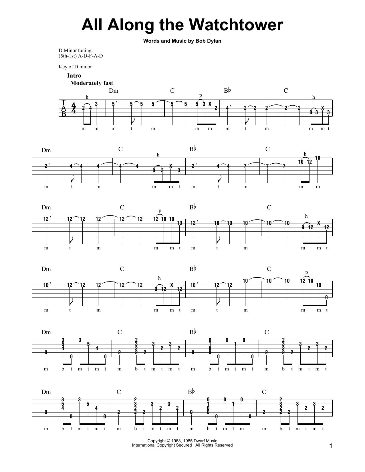 Produktgalerie: Seite 1 von 1 All Along The Watchtower, Bob Dylan, Banjo