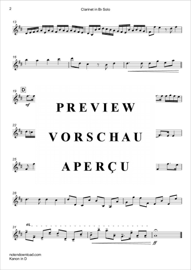 Product gallery: Page 7 of 7 Kanon in D , Leonard Cohen, (clarinet in Bb + organ)