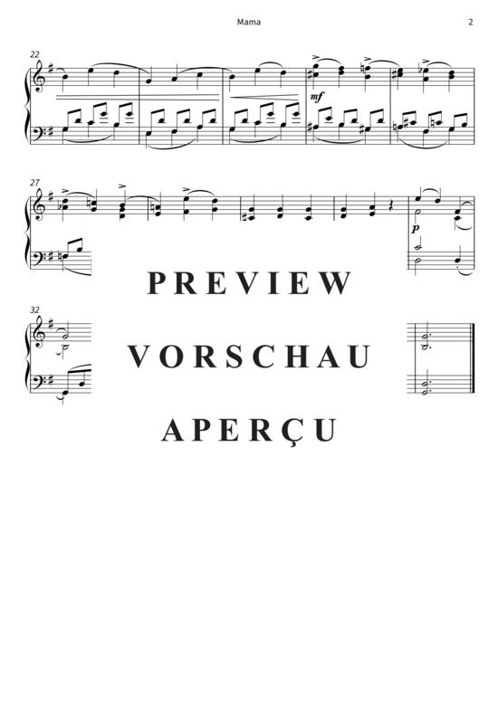 Product gallery: Page 5 of 5 Mama - Nr. 4 aus Kinderalbum op. 39 , , Piano Solo