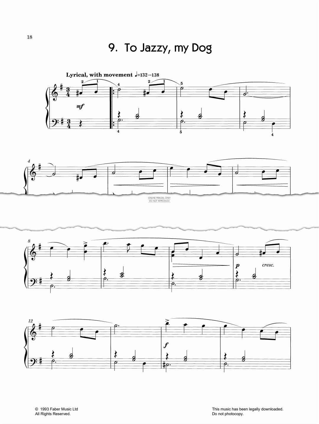 Produktbild zu: To Jazzy, My Dog (from 'More Jazzin' About')