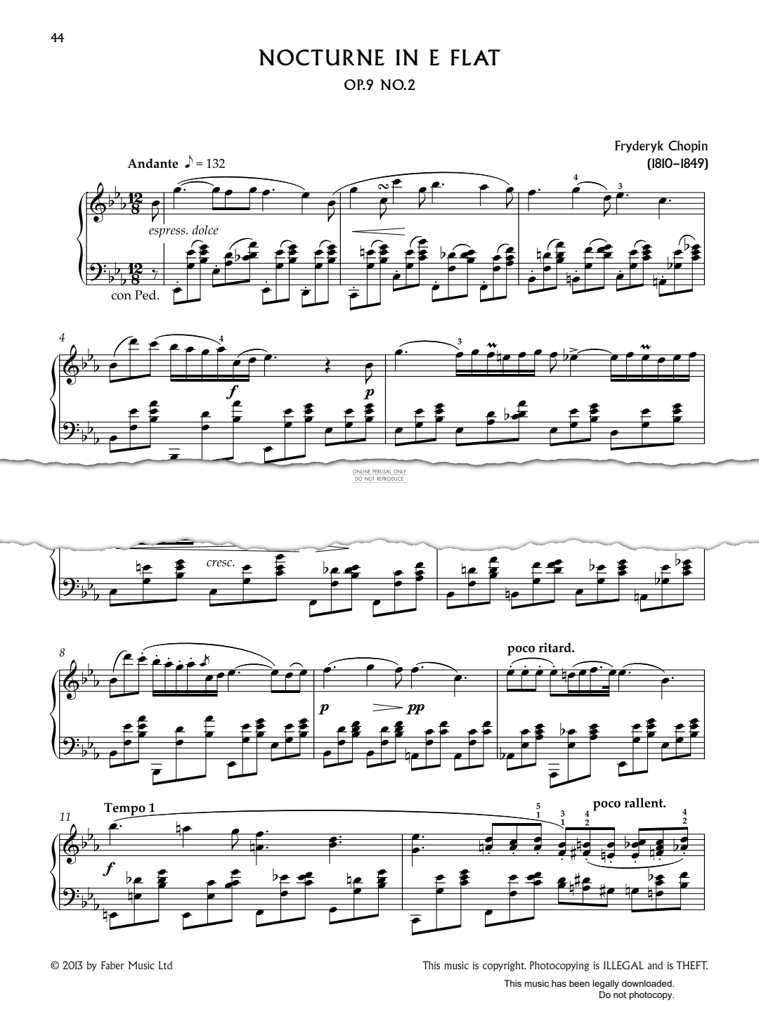 Product picture to: Nocturne No. 2 in E Flat Op.9 No.2