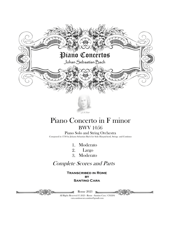 cover: Klavierkonzert F-Moll BWV 1056, , Klavier Solo und Streichorchester