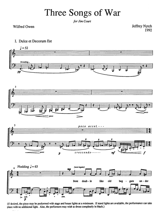 Produktbild zu: Three Songs of War Jeffrey Nytch